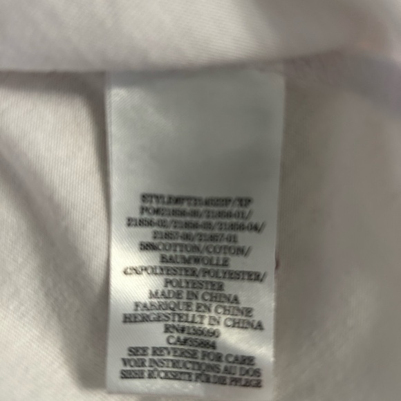 Peloton S cotton poly white/purple pullover - Picture 5 of 5